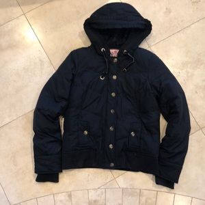 Black juicy couture size medium down jacket